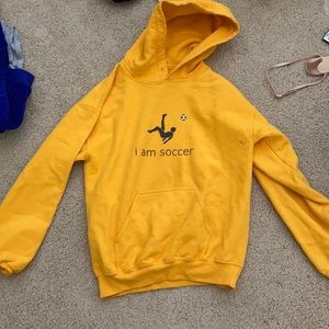 Soccer sweatshirt yellow